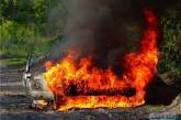 Под Одессой сгорел дотла автомобиль «БМВ». ФОТО