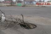 На улице Кирова в Николаеве провалился асфальт