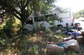 На Николаевщине после столкновения со "Шкодой" микроавтобус врезался в дерево: 8 человек травмированы