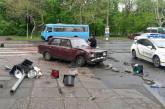В Одессе ВАЗ вылетел на тротуар и сбил четырех пешеходов. ФОТО
