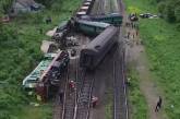 Столкновение поездов на Хмельнитчине сняли с дрона