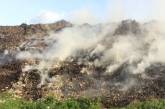 Под Полтавой второй день тушат пожар на мусорном полигоне