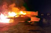В Николаеве ночью сгорел автомобиль Skoda
