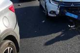 В центре Запорожья патрульные разбили в ДТП сразу три новых Mitsubishi