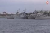Украинские корабли, которые находятся в Крыму, сняли на видео