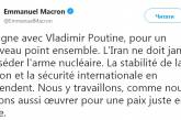 Макрон заявил о недопустимости наличия атомной бомбы у Ирана и призвал к миру в Сирии
