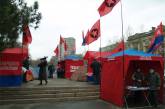 Николаевские ПСПУ-шники поставили на площади Ленина палаточный городок