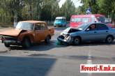 Перед Широкобальским переездом столкнулись «Москвич» и Daewoo