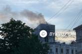 В столице горит здание «Киевпроекта». ВИДЕО
