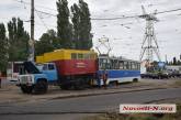 На проспекте Богоявленском в Николаеве трамвай сошел с рельсов