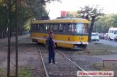 В Николаеве трамвай сошел с рельсов