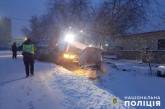 В Николаевской области снегоуборочный МАЗ застрял в кювете