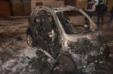 В Николаеве на улице сгорел автомобиль «Смарт». Видео