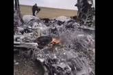 В сети показали горящий самолет, сбитый в Николаевской области (видео)