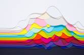 Разноцветные 3D-композиции из бумаги от Мод Вантур. ФОТО