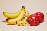 Пиксели из еды и фруктов. ФОТО