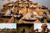 Добыча речного песка в Мали. ФОТО