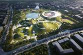 В Китае показали первый в мире стадион, который построят в холме. ФОТО