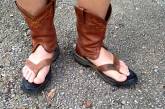 Странные летние ковбойские сапоги-сандалии. ФОТО