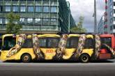 Рекламные изображения на автобусах, как произведения искусства. ФОТО