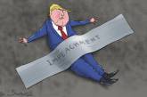 «Придавило»: появилась меткая карикатура с Трампом из-за угрозы импичмента. ФОТО