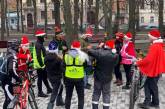 В Харькове устроили велопробег Деды Морозы. ВИДЕО