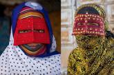 Необычные разноцветные маски иранских женщин. ФОТО
