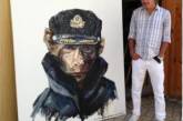 Художник изобразил Путина в образе "злой обезьяны"