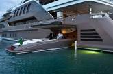 Мега-яхта с гаражом для катера, бассейном и спортивным залом. ФОТО