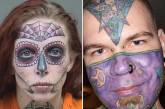 Примеры странных и неудачных татуировок на лице. ФОТО