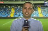 Спортивный журналист принял незапланированный «душ» на футбольном поле (ВИДЕО)