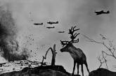 Знаменитая фотография: "Олень Яша на войне". Заполярье, 1941 год