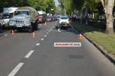 Видео момента аварии с мотоциклистом в центре Николаева