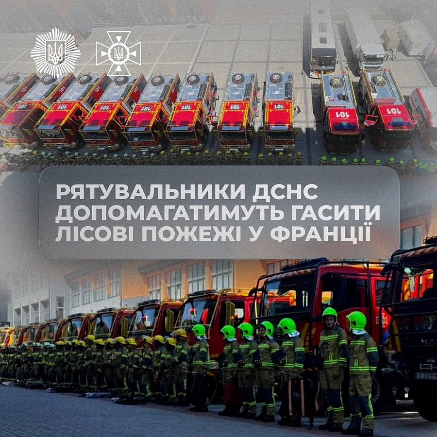 Украинские спасатели отправились во Францию тушить масштабные лесные пожары Украинские спасатели отправились во Францию тушить масштабные лесные пожары