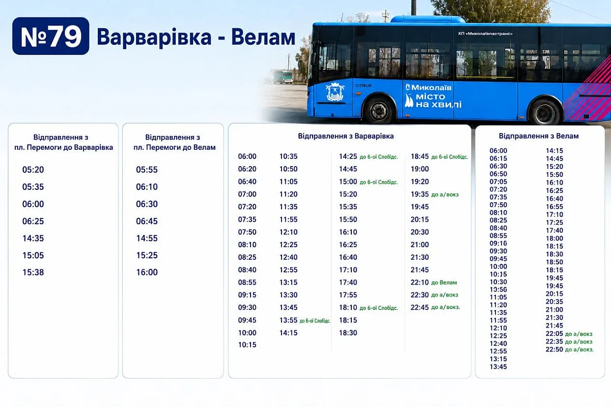 У Миколаєві тимчасово змінили графік автобусів через тривалі тривоги У Миколаєві тимчасово змінили графік автобусів через тривалі тривоги