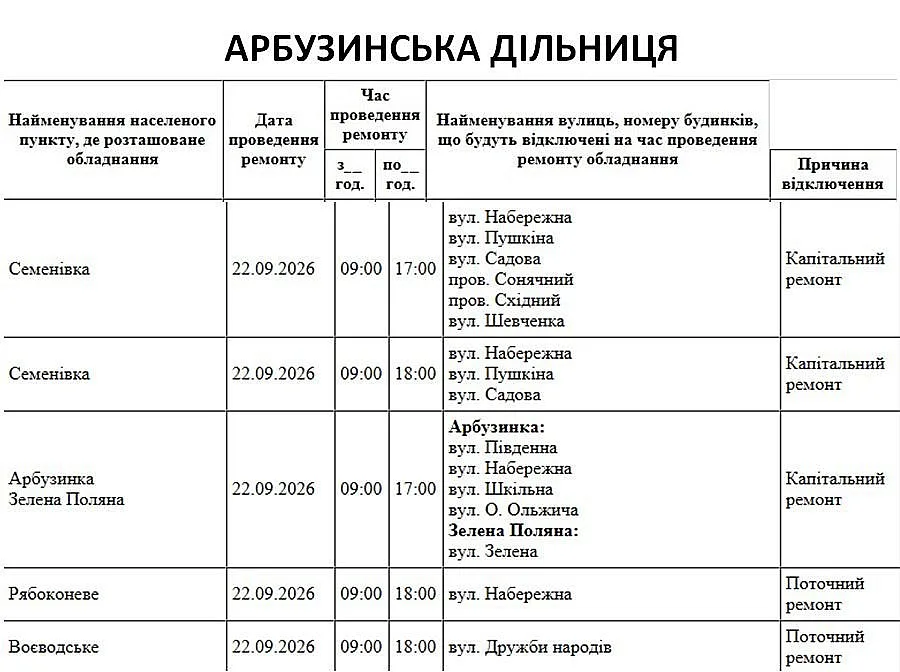 Масштабные отключения в Николаеве и области: где 22 сентября не будет света Масштабные отключения в Николаеве и области: где 22 сентября не будет света