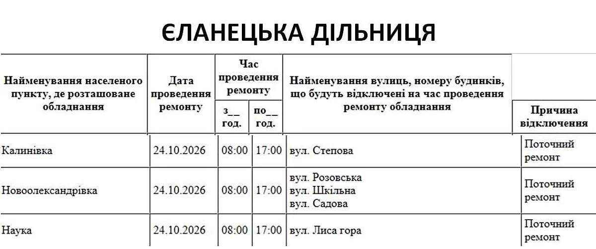 Где в Николаеве и области в субботу отключат свет Где в Николаеве и области в субботу отключат свет
