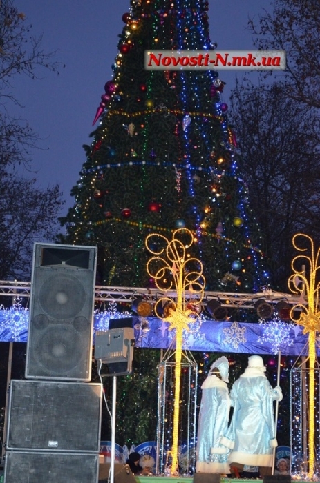 Главная елка Николаева стала одной из самых высоких в Украине