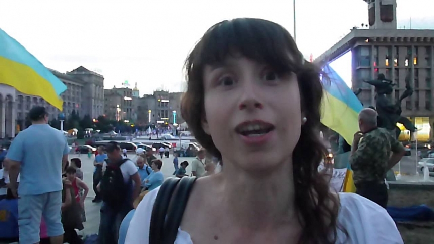 Татьяна Черновол на майдане Незалежности