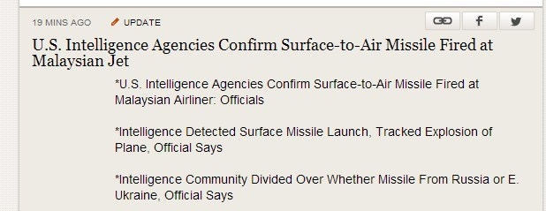Разведка США подтвердила, что Boeing был сбит ракетой