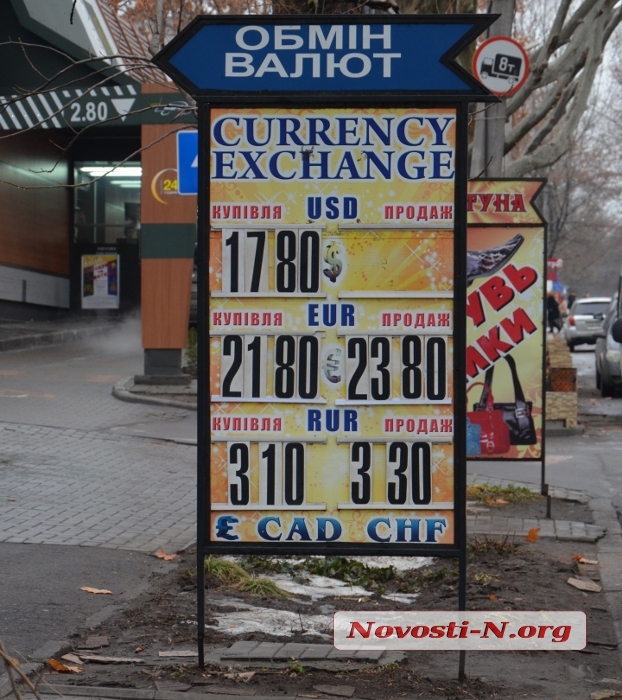 Очередной валютный рекорд в Николаеве: доллар — 19,00, евро — 23,80