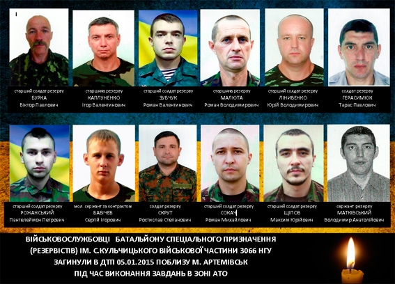 В МВД назвали имена погибших в ДТП на Донбассе бойцов Нацгвардии