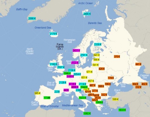 Зарплата украинцев самая низкая в Европе