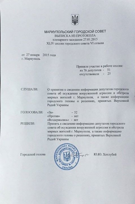Мариупольский горсовет передумал признавать РФ страной-агрессором, - СМИ