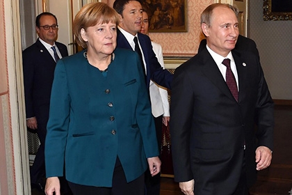 В Москве начались переговоры Путина, Олланда и Меркель