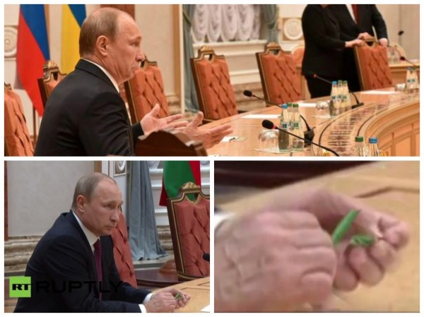 Путин сломал ручку на минских переговорах