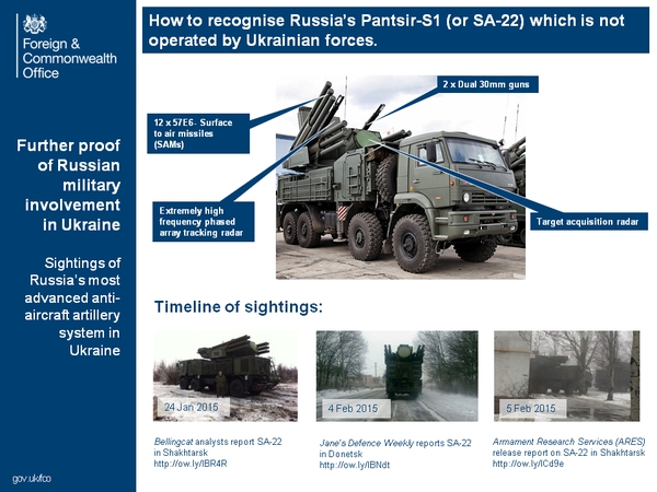 Британский МИД привел инфографику с российскими «Панцирями» в Украине