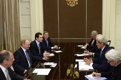 Встреча Путина с Керри в Сочи продолжалась четыре часа