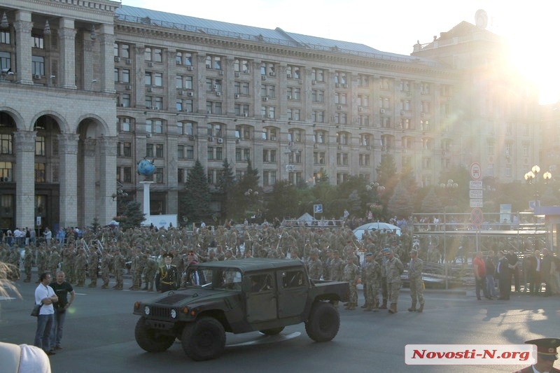 Репетиция военного марша ко Дню независимости в Киеве. ФОТОРЕПОРТАЖ