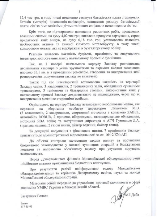 В Николаеве в скандальной школе-интернат №5 выявлено нарушений на полтора миллиона гривен